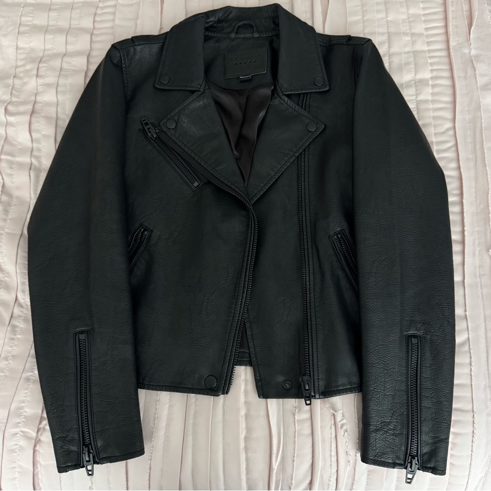 Blank NYC Textured Black Leather Jacket